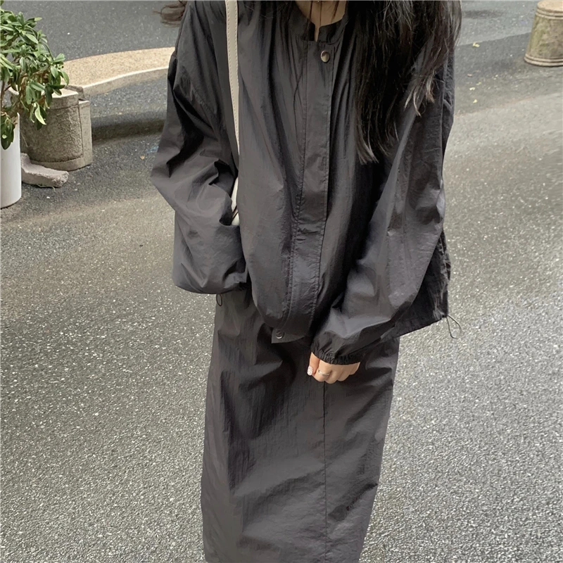 

New Autumn Two Piece Set 2021 Long Sleeve Jacket+A-line skirt Casual Women Fashion Outfit C258