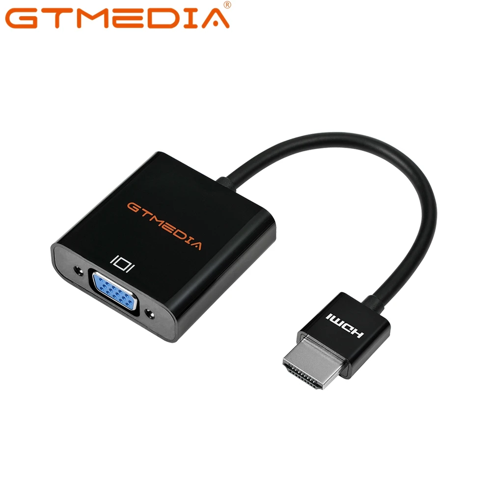 

GTMEDIA HDMI To VGA Adapter Converter Cable Male With 3.5mm Audio Output For PS3 Xbox360 PC Laptop HDTV 1080P Display Adapter