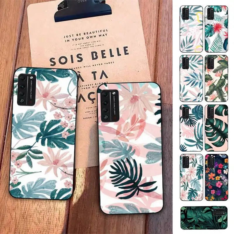 

FHNBLJ Palm tree Leaves Plant Flower Phone Case for Huawei Honor 10 i 8X C 5A 20 9 10 30 lite pro Voew 10 20 V30