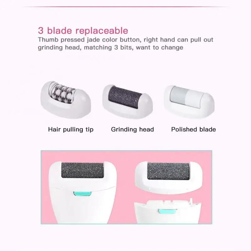 3в1 электрическая шлифовальная машинка для ног эпилятор бритва перезаряжаемая