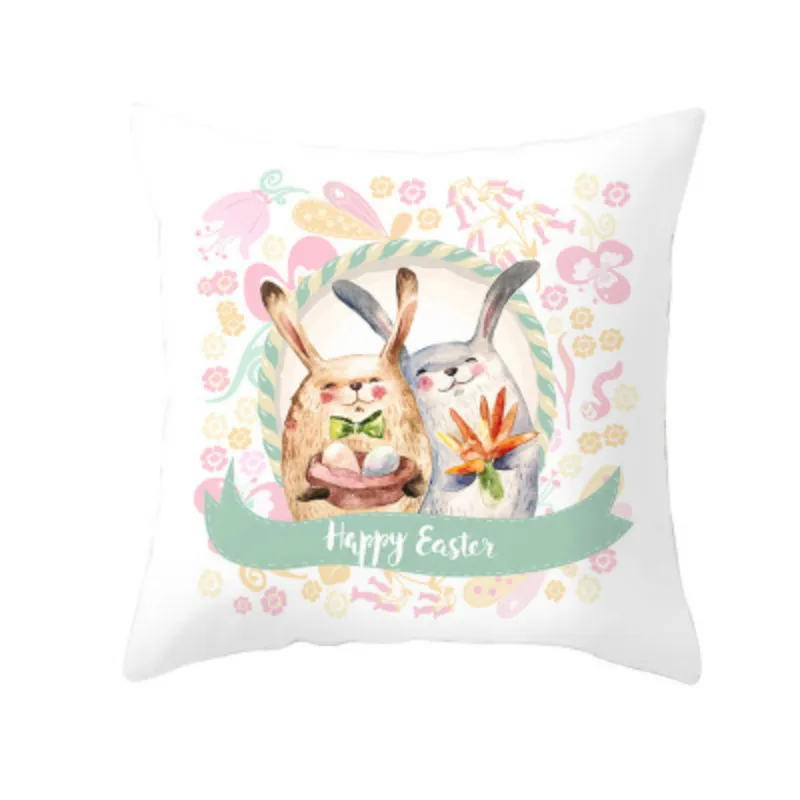 Посуда наволочка для подушки Пасхальная мультяшный кролик яйцо напечатанная