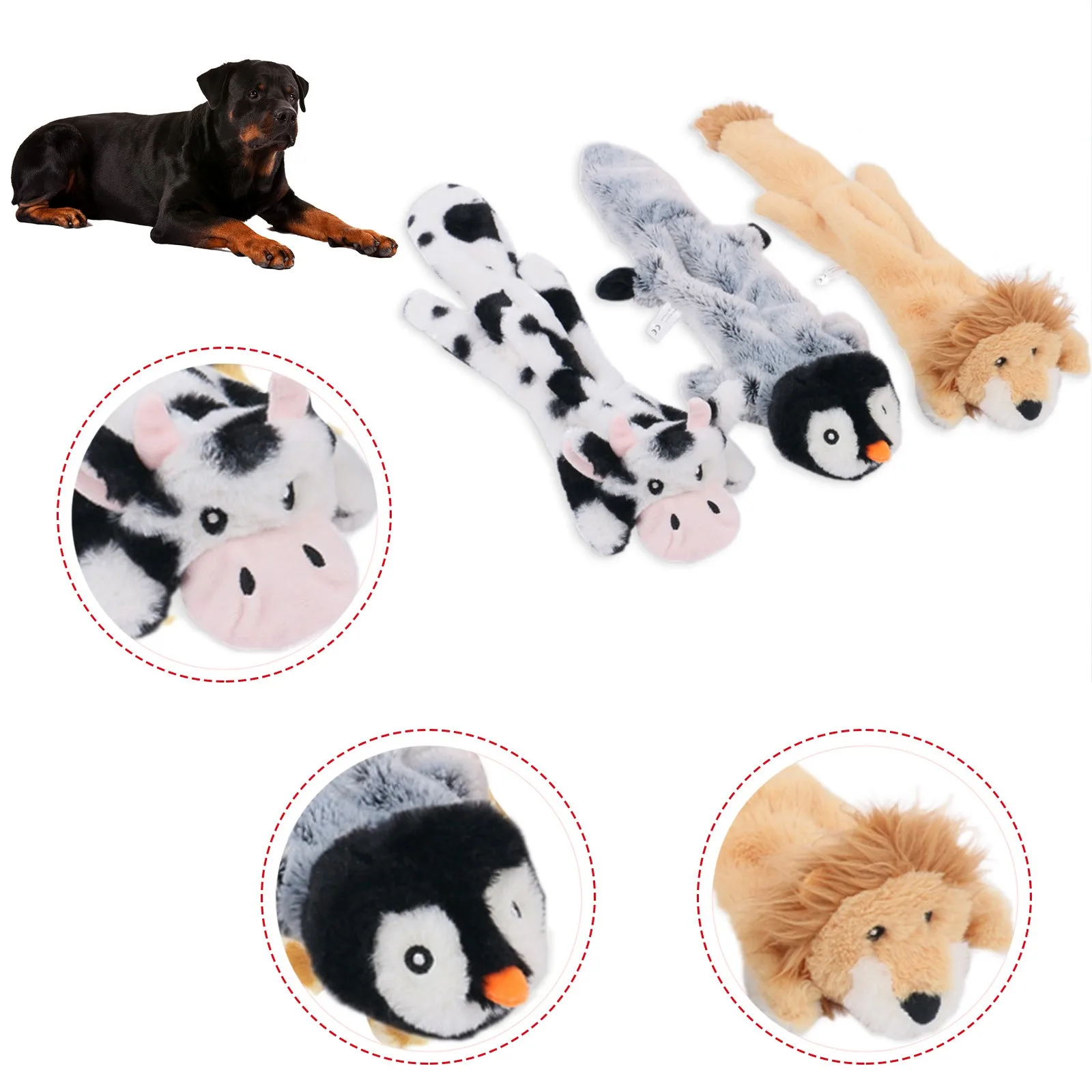 Новые тонкие мягкие игрушки для собак Peltz прочные молоко Лев пингвин