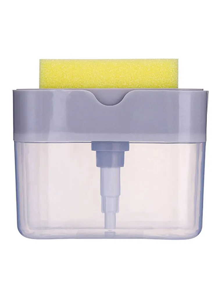 

Soap Dispenser Soap Pump Sponge Caddy New Creative Kitchen Manual Press Liquid Soap Dispenser With Washing Sponge
