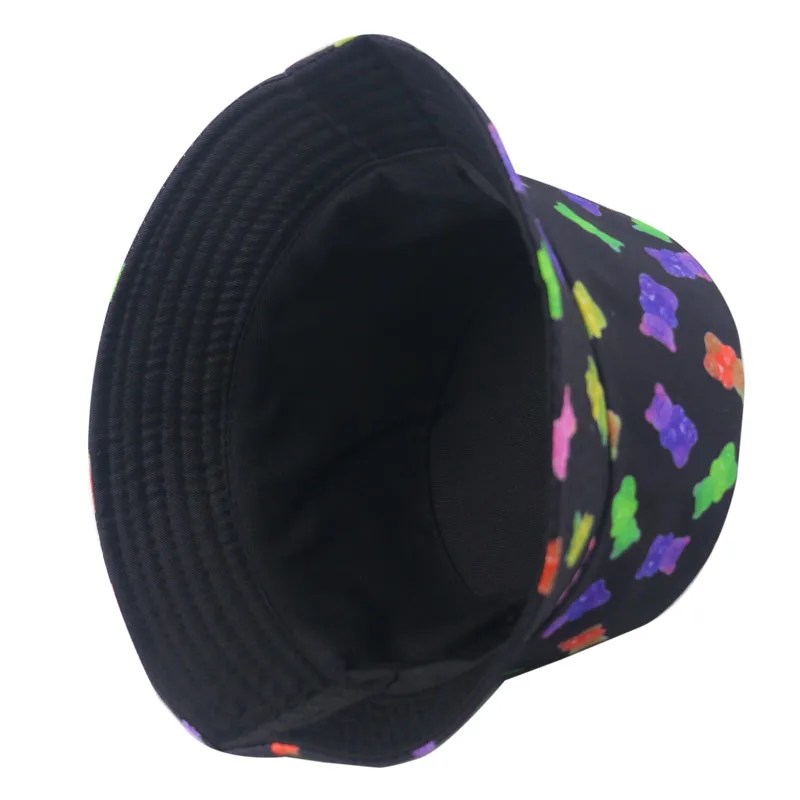 Панама FOXMOTHER для мужчин и женщин двусторонняя мультяшная шапка с принтом медведя