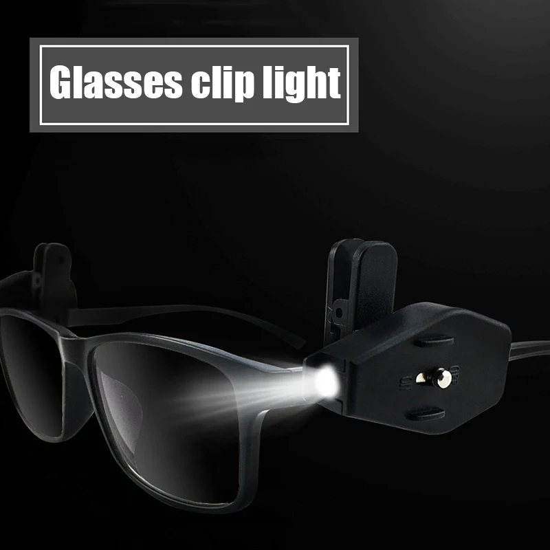 

Outdoor Mini Flexible LED Eyeglass Clip On Book Reading Lights Multifunctional Adjustable Night Light Tools
