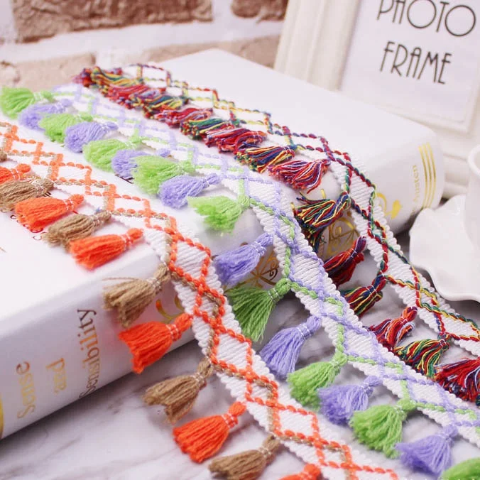 1 ярд/партия кружевная лента для шитья помпон кисточка помпоны отделка 5 см ширина