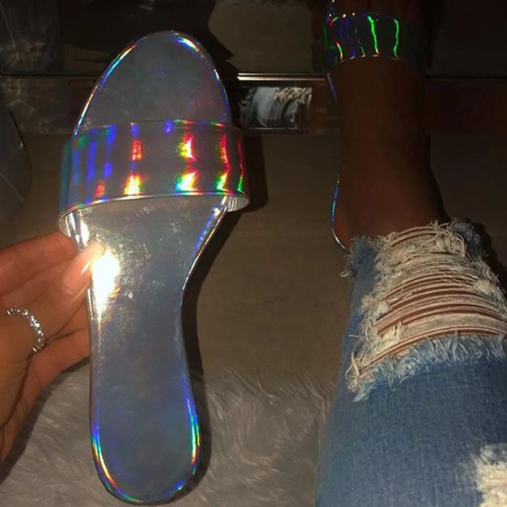 2020 брендовые тапочки для женщин летняя прозрачная пляжная повседневная обувь из