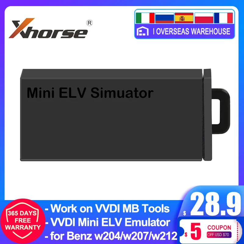

Эмулятор Xhorse VVDI Mini ELV 10 шт./лот для Benz W204 W207 W212, Новый мини-симулятор обновления ESL ELV, работает с инструментами Xhorse VVDI MB