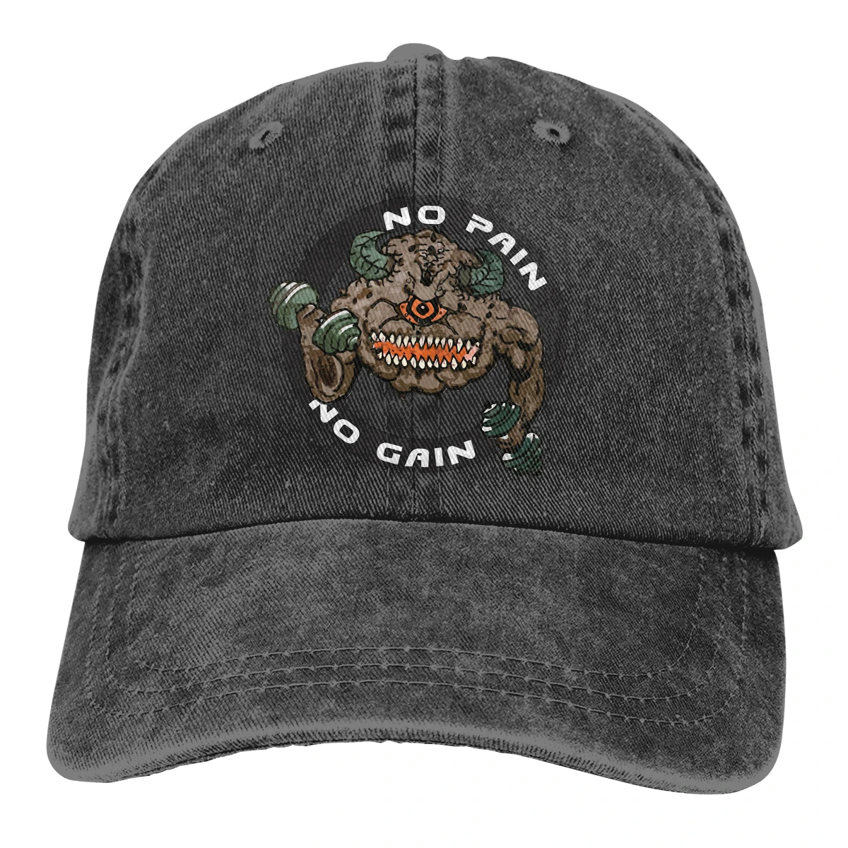 

Adjustable Solid Color Baseball Cap GAIN Elemenental Washed Cotton Doom Slayer Shooting Games Sports Woman Hat
