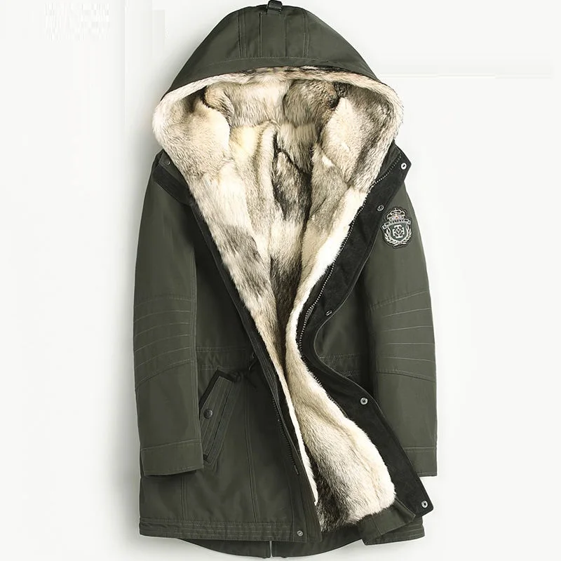 Парка BATMO мужская с подкладкой из 2020 натурального меха волка зимняя куртка 100% |