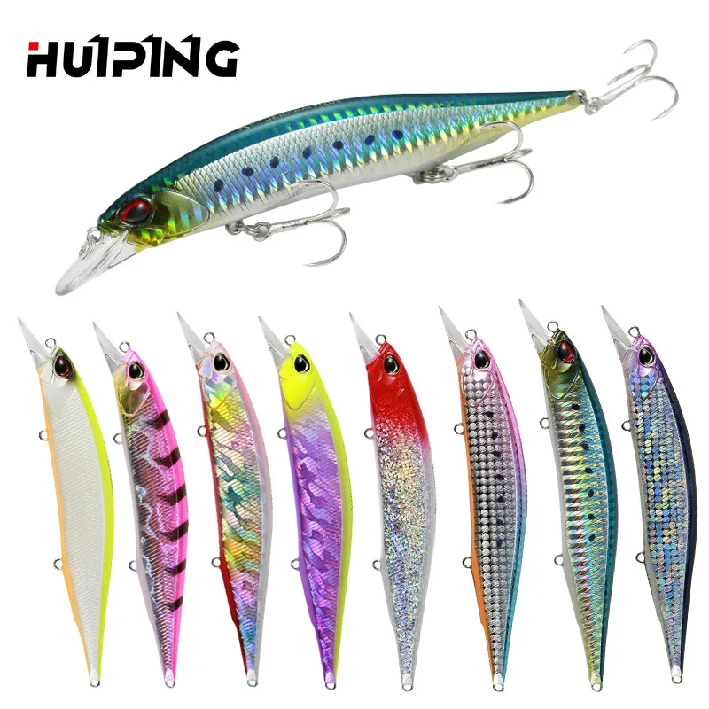 

Big Floating Sea Fishing Lure Saltwater Fishing Seabass Wobblers Swimbait 13cm/16.6g Long Casting Rattle Sound Jerkbait