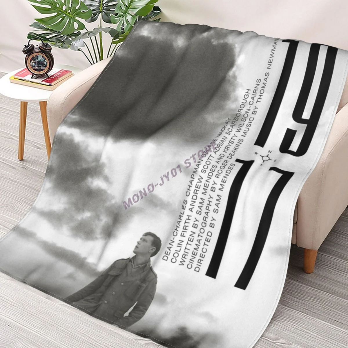 

1917 Poster Design Throw Blanket Sherpa Blanket cover Bedding soft Blankets
