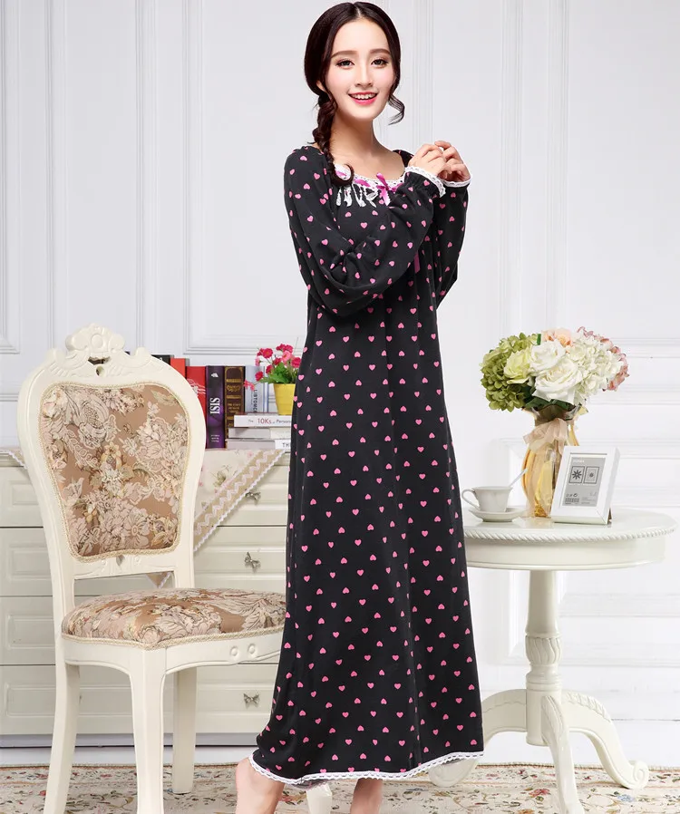 Весенне-осенне-зимняя женская одежда для сна с длинными рукавами Вязаная