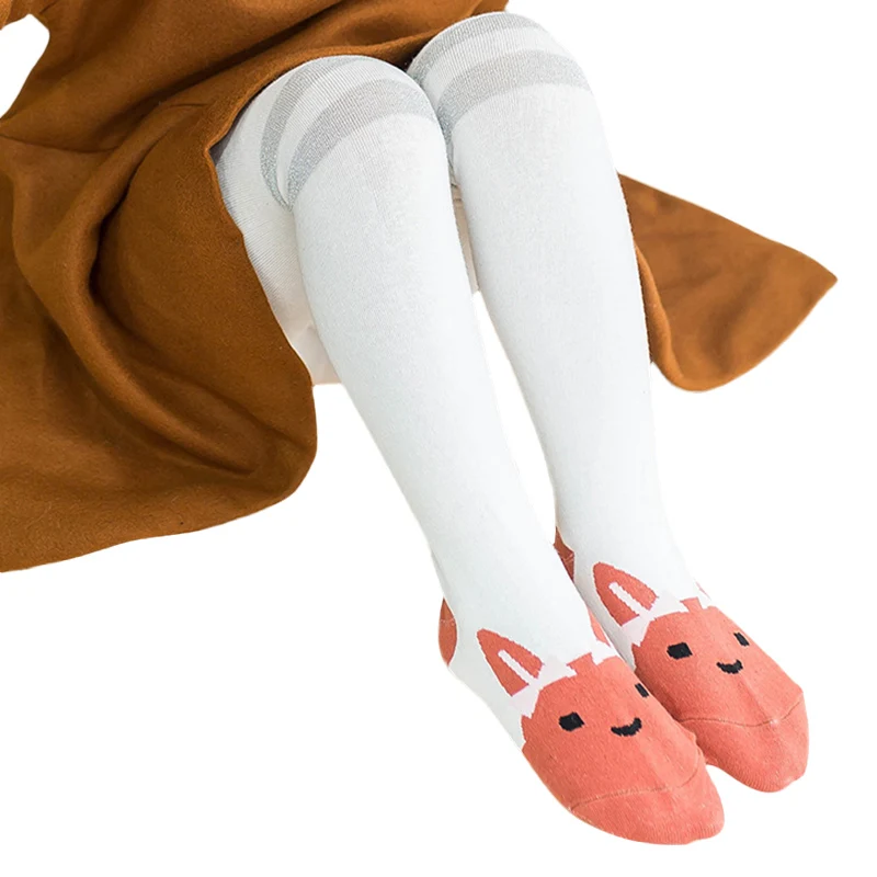 Женские милые детские Мультяшные колготки вязаные чулки осенне зимние теплые