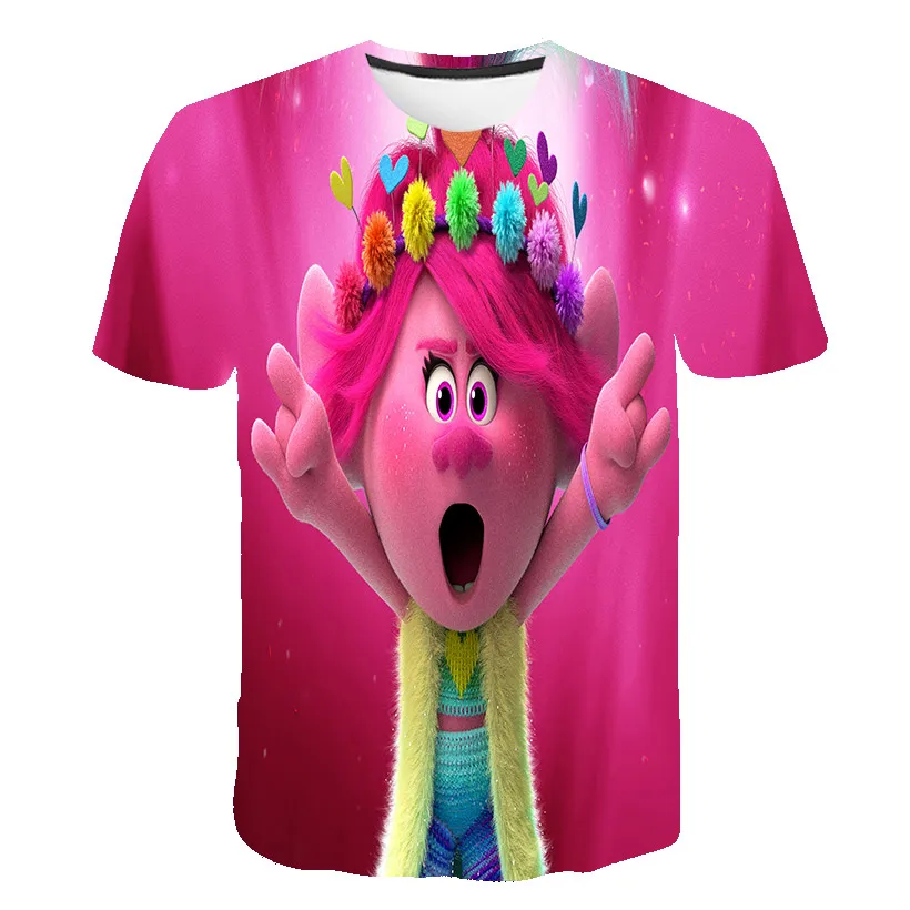 Забавные футболки с объемным изображением троллей для мальчиков и девочек