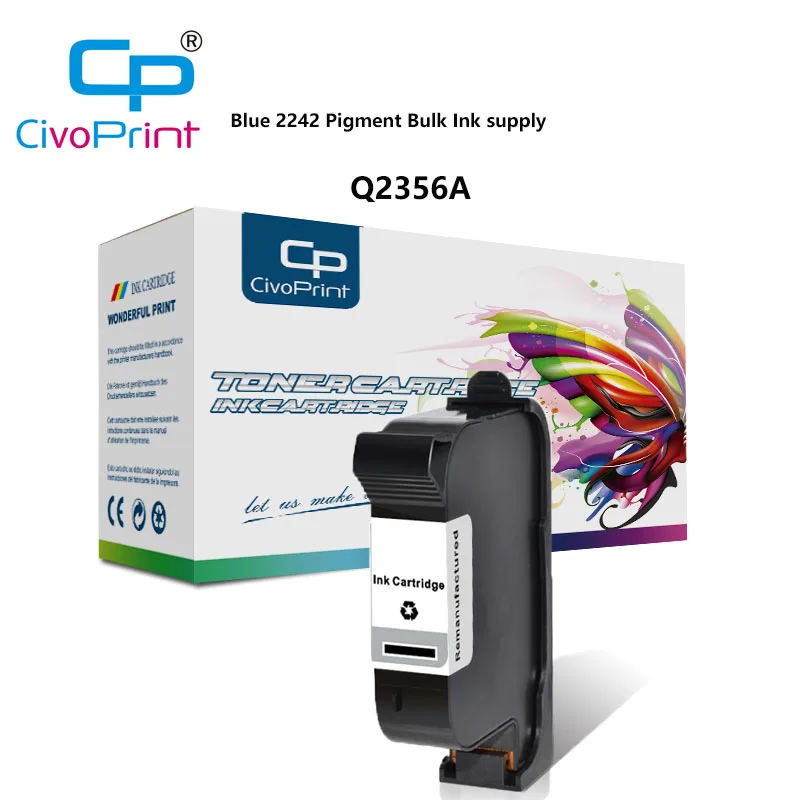 

Civoprint compatible for Q2356A HP Blue 2242 Pigment Bulk Ink supply