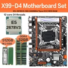 Процессор JINGSHA X99 placa base combo с процессором Xeon E5 2678 V3 LGA2011-3, 2 uds X 16 ГБ = 32 Гб 2400 МГц DDR4 с SSD M.2 512 ГБ