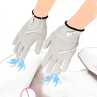 Массажер для груди, сосков и тела с электрошоком, перчатки из проводящего волокна, перчатка для электростимуляции, секс-игрушка для взрослых БДСМ