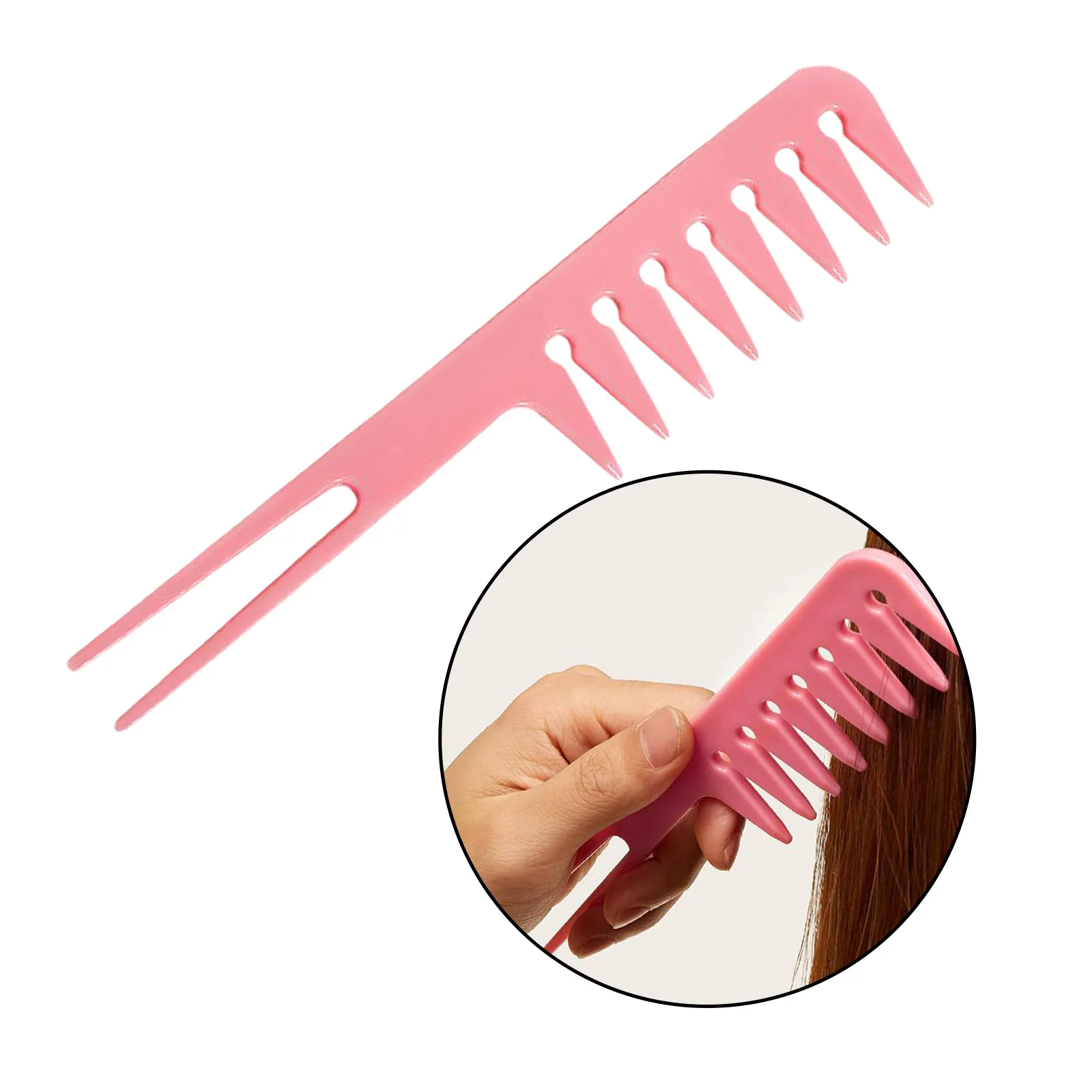 

Shaping Wet Pick Wide Tooth Styling Comb Fantail Comb for Women Men Durable