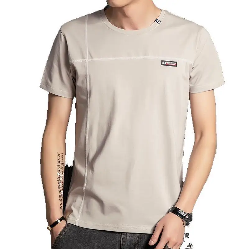 

Hot summer 2020 new men round collar short sleeve T-shirt half sleeve shirt men's handsome coat men's T-shirt