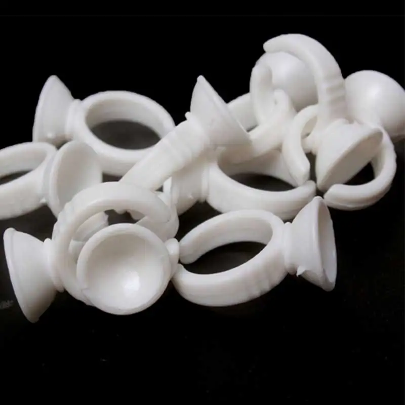 

100pcs Disposable Glue Ring Pallet Holder for Eyelash Extension Tattoo Pigmen Eyelash grafting ring plate Eyebrow Tool 13mm