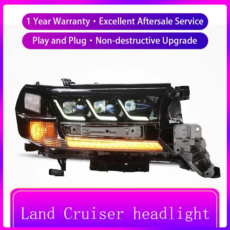 

Full LED Headlight For TOYOTA Land Cruiser FJ200 LC200 2016-2019 Year With DRL Dynamic Turning Light