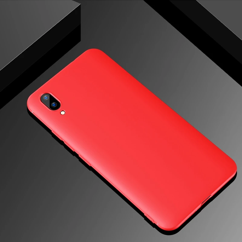 Чехол для VIVO V17 Neo V15 V11 Pro V11i Y91 Y91C Y93 Y95 Y97 Z5X Z1 Pro Z3 Z3i чехол мягкий силиконовый матовый Ультратонкий Тонкий чехол из ТПУ - Цвет: Red