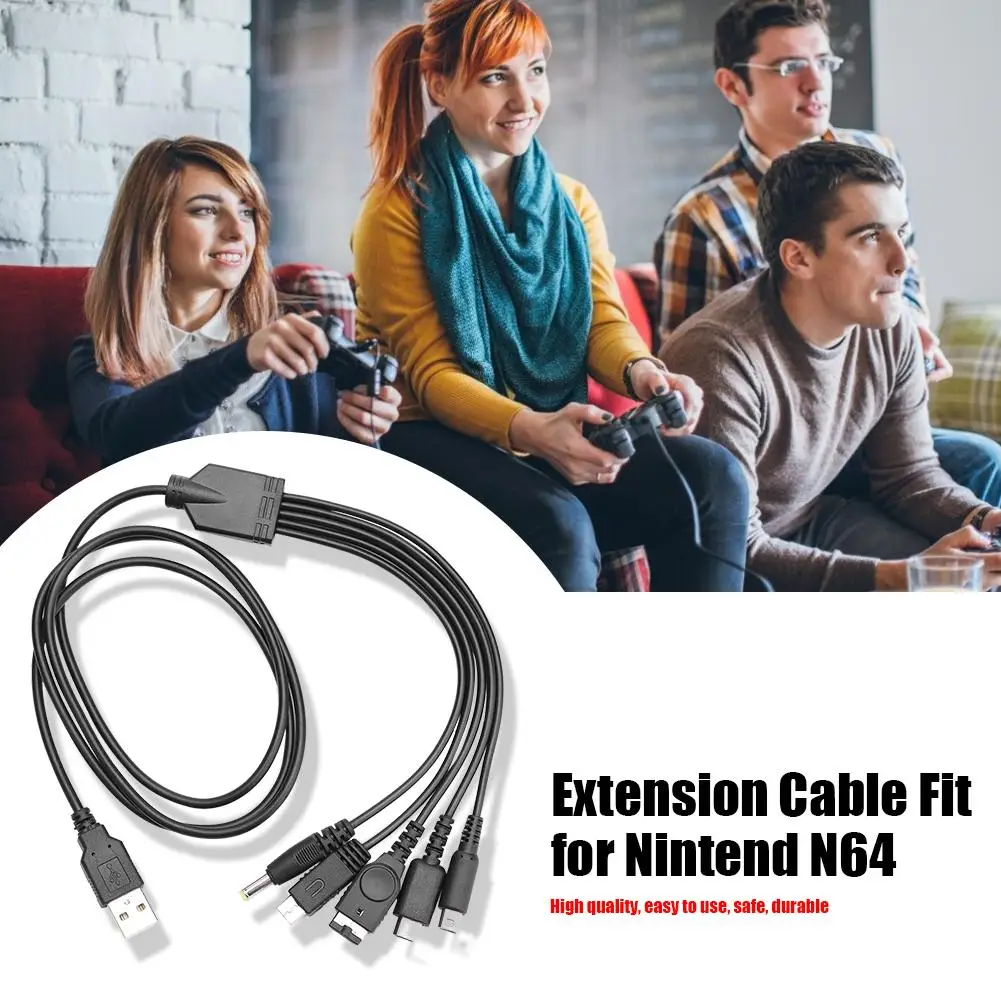 Зарядный USB-кабель 5 в 1 подходит для Nintend NEW 3DS XL NDS Lite NDSI LL WII U for Windows 98SE/ME/2000/XP/VISTA/WIN7/8.