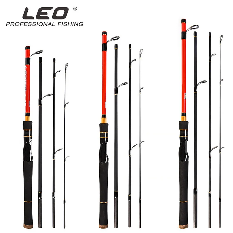 

Carbon Fiber Fishing Lure Rod 1.8m 1.98 2.1m Casting Rod 4 Sections Fast Action Spinning Fishing Rod Fishing Tackle Accessories
