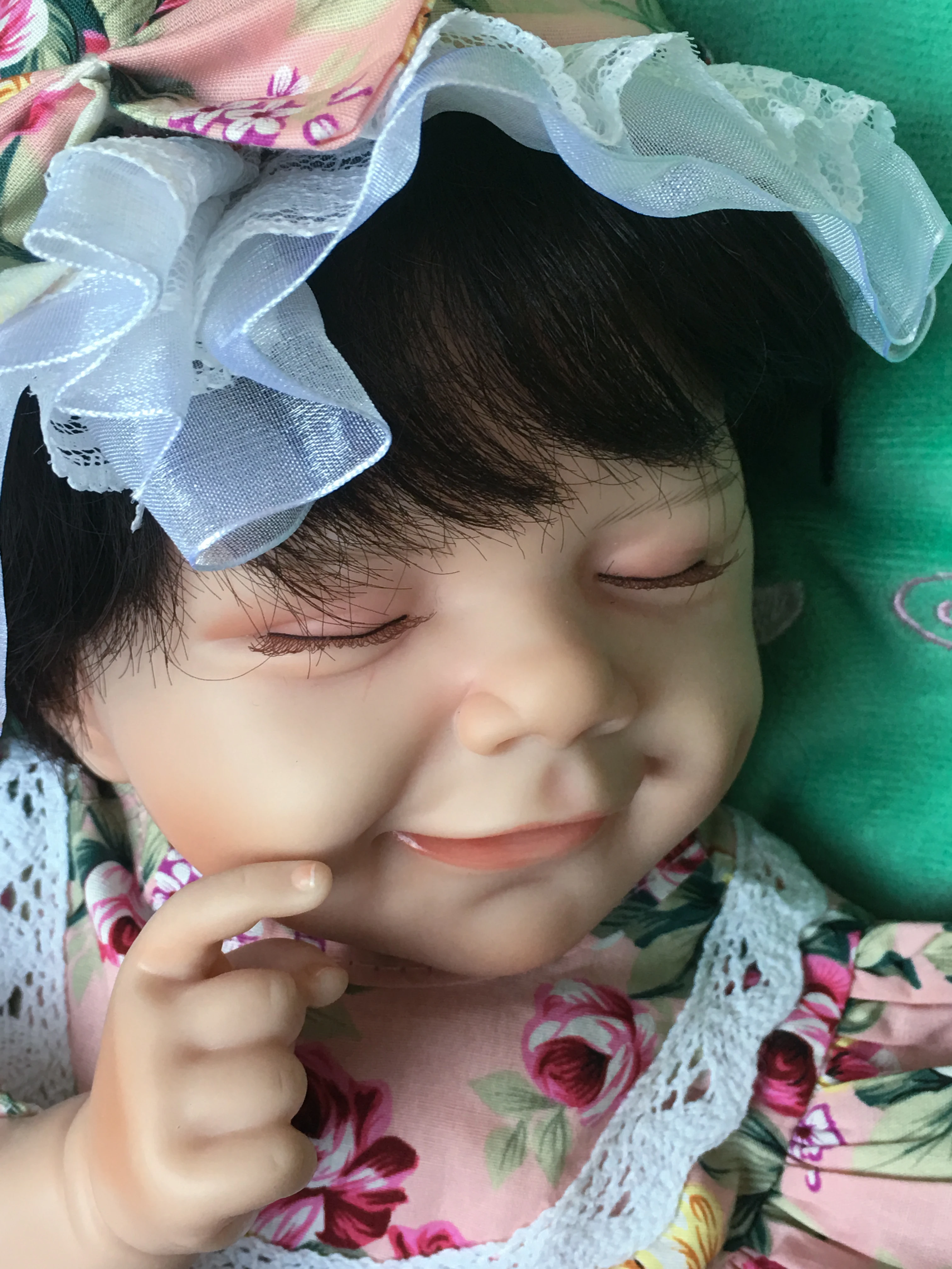 

Кукла реборн Мягкая силиконовая, милая детская кукла с закрытыми глазами, 19 дюймов, подарок на день рождения