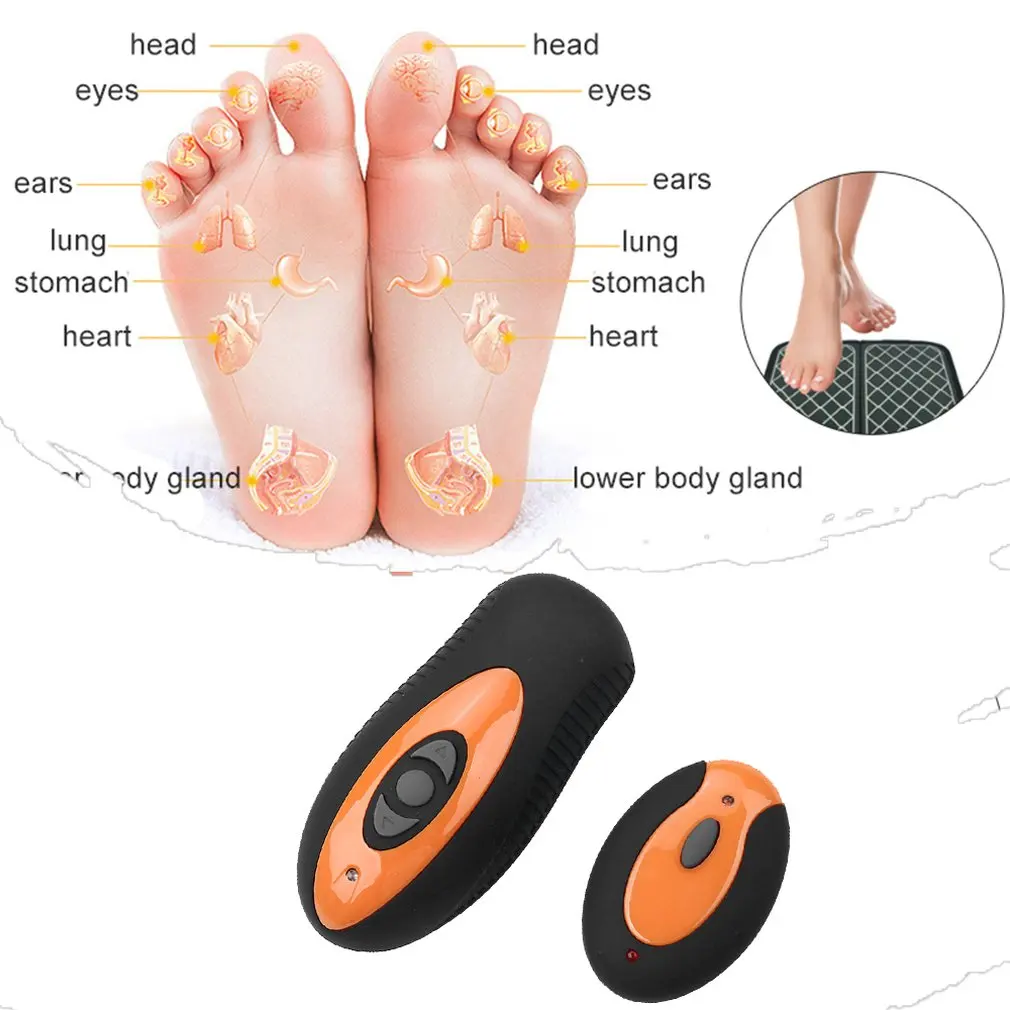 Remote Control EMS Foot Muscle Massage Stimulator ABS Physiotherapy Revitalizing Pedicure Massager Health Vibrator Mat |