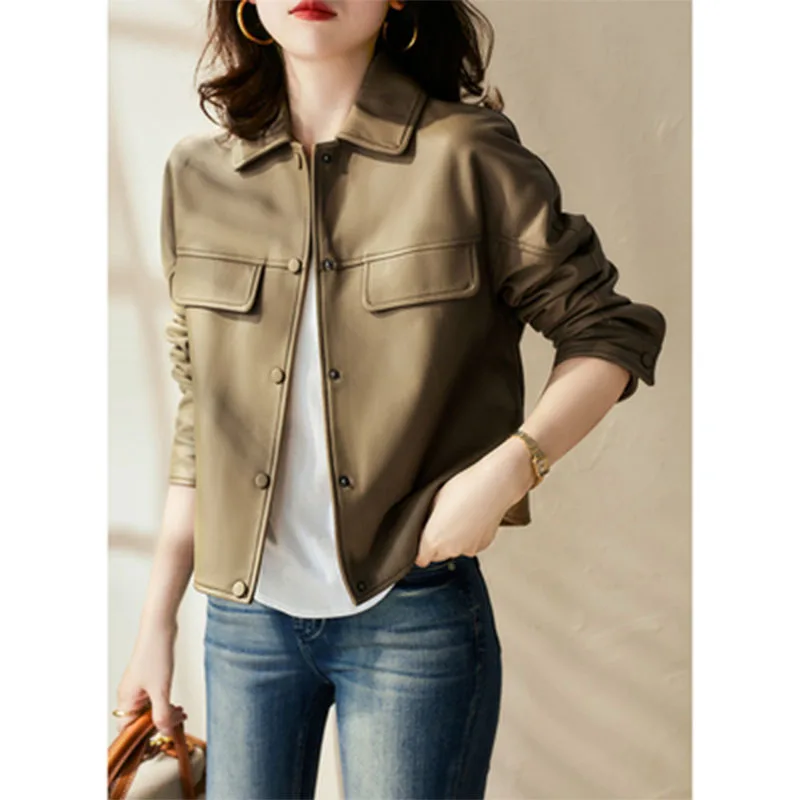 

Leather leather fashion long single-row buckle L002