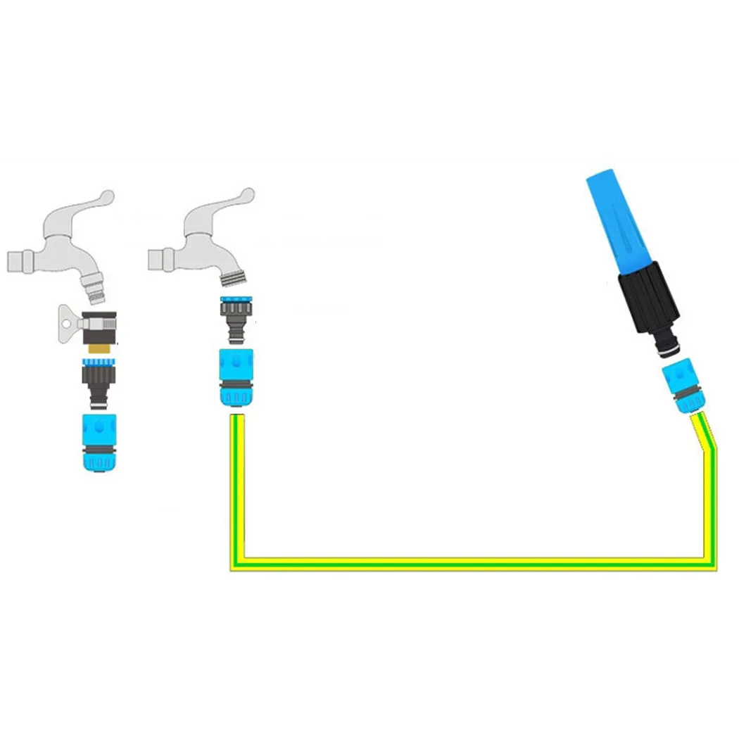 

High Pressure Spray Nozzle Tap Adapter Connectors 4pcs/set ABS Basic Hose Connector Kit