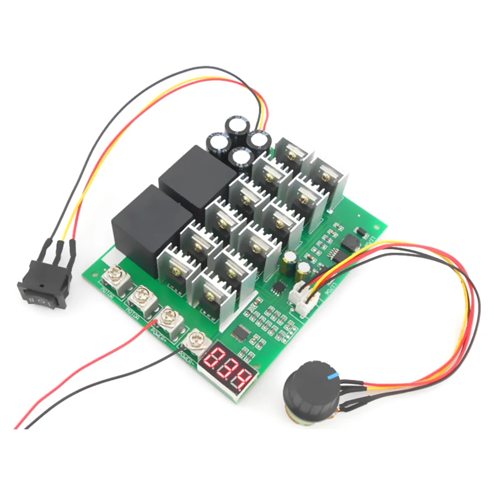 60A 10-55V Цифровой Дисплей контроллер скорости ШИМ модуль вперед разворот 0 ~ 100%