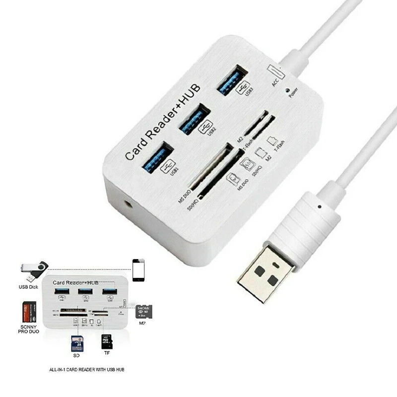 Фото Usb-хаб 3 0 USB сплиттер Micro концентратор мульти Тип C кардридер все в одном адаптер Usb-хаб 3 0 USB сплиттер Micro концентратор мульти Тип C кардридер все в одном адаптер