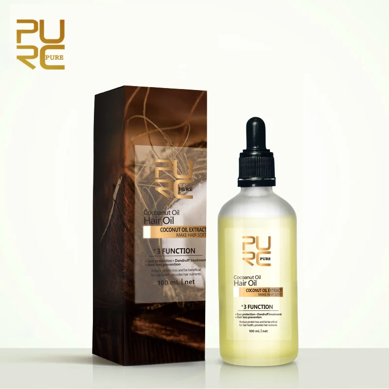 

PURC Hair Care Essential Oil Extract Coconut Oil Treatment Hair Loss Prevention Dandruff Dry Make Hair Smooth Soft 100ml