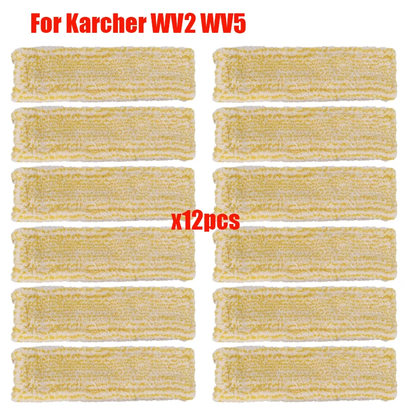 

12pcs Mop Cloth For Karcher WV2 WV5 Spare Parts Household Wipe Window Cleaner Machine Rags Watering Can Towel Accessories