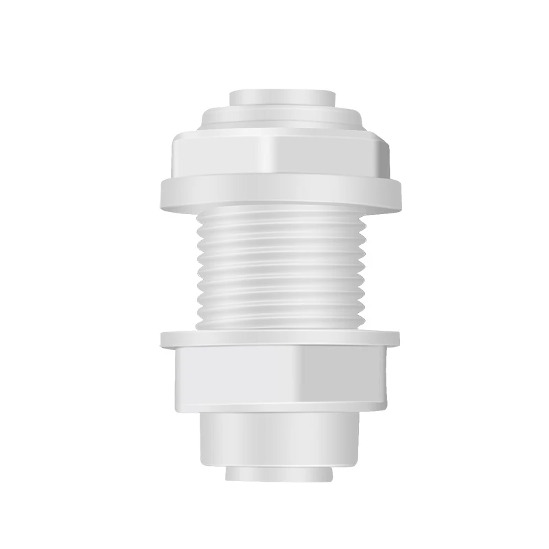 

50Pcs/Lot 1/4" Bulkhead Straight RO Water Fitting 6.5mm Clapboard Coupling POM Hose PE Pipe Connector Water Filter Parts