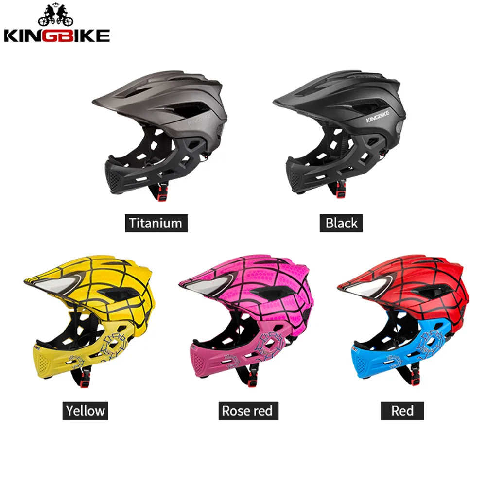 Детский велосипедный шлем KINGBIKE полное покрытие для детей 5-10 лет мальчиков и