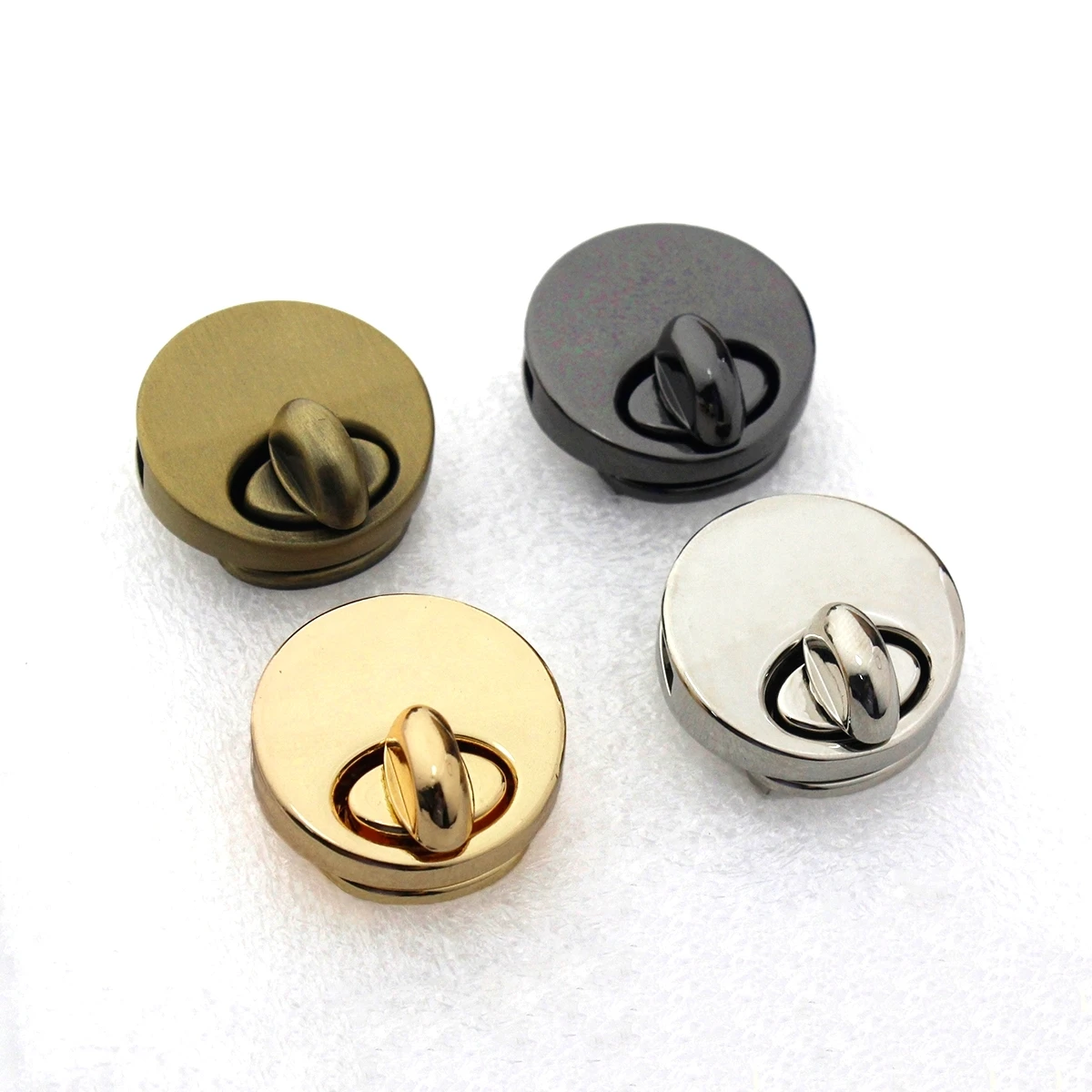 1 шт. металлическая круглая форма сумка с поворотным замком и застежкой кожаная