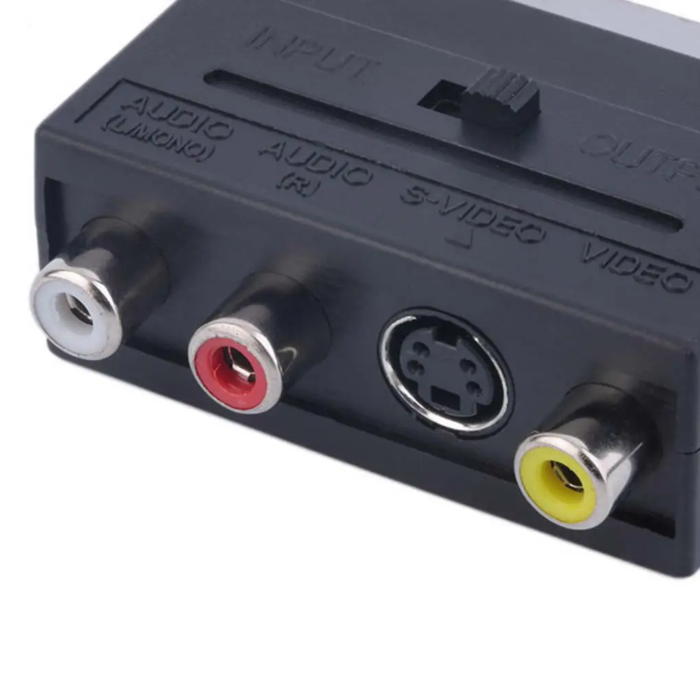 21Pin Переходник SCART на 3RCA адаптер RGB Scart Композитный RCA S видео AV ТВ аудио адаптер| |