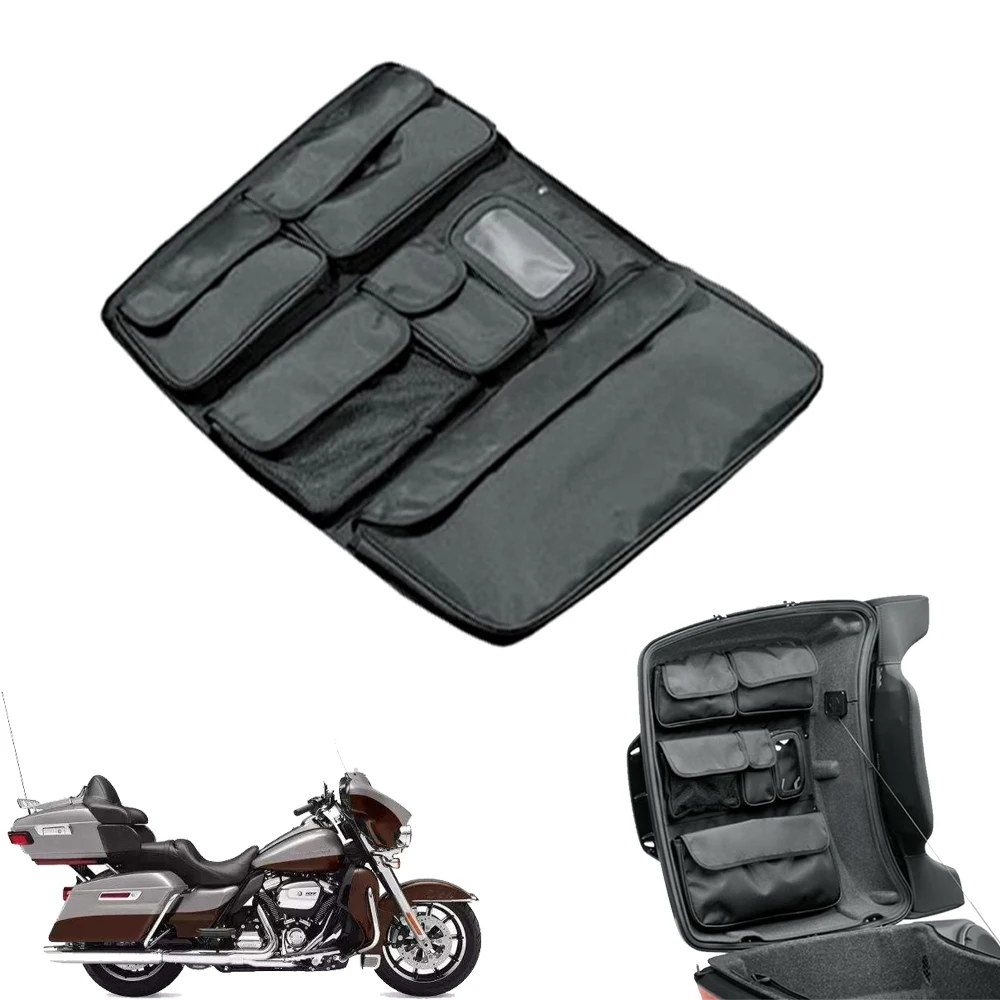 

For Harley Glide Touring Street GLIDE FLHX Road King FLHR Black Tour Pak motorcycle storage box lid storage bag 2014-2019