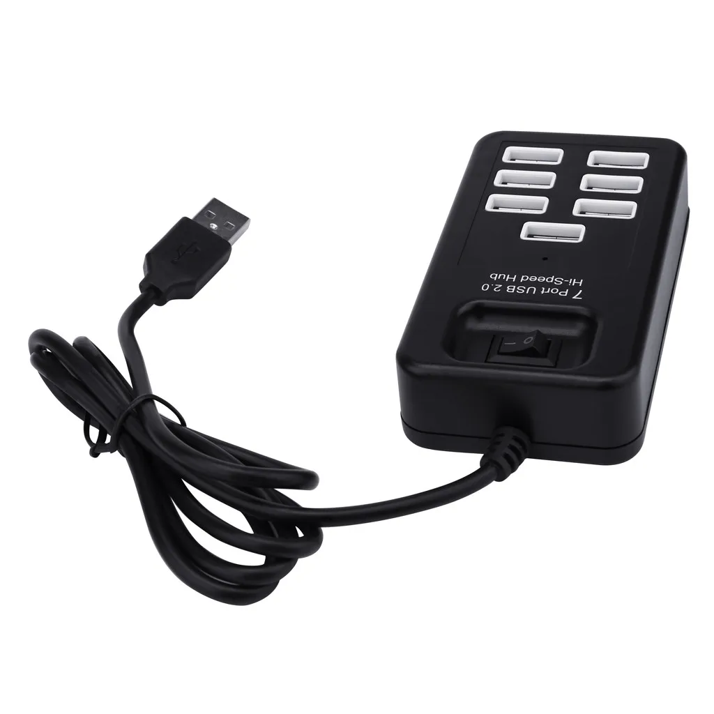 

Usb hub адаптер 7 порт для ПК компьютер usb несколько портов удлинитель кард-ридер для xiao Mi ноутбук Macbook 1 ТБ HDD с переключателем