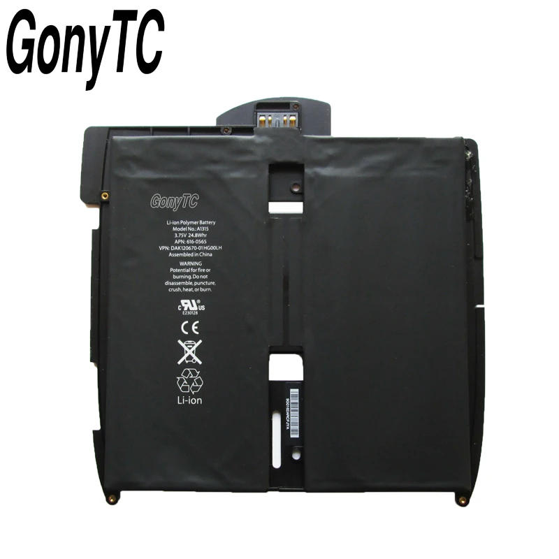 Новый литий ионный полимерный аккумулятор GONYTC A1315 3 75 В 616 Вт для iPad 1 первого