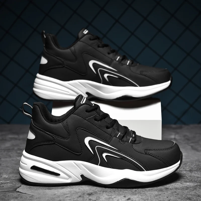 

Sport Shoes Men Lightweight Running Sneakers Walking Casual Breathable Shoes Non-slip Comfortable black Big Size 39-48 Hombre
