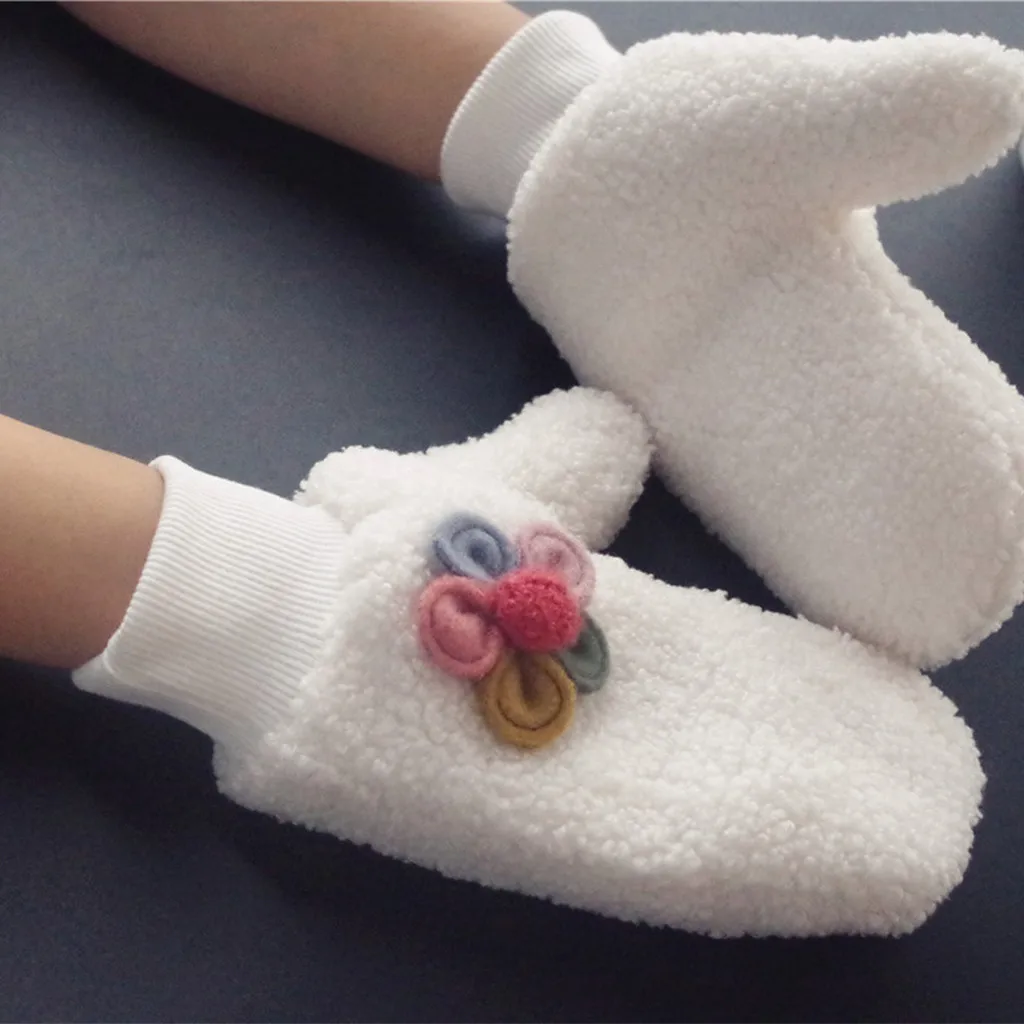 Женские зимние перчатки теплые подкладочные Уютные плюшевые толстые эластичные