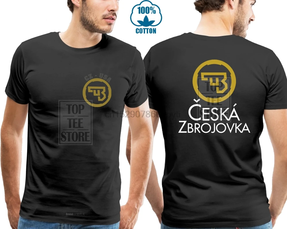 

New Cz Usa Ceska Zbrojovka Firearms Guns Logo Black T Shirt S 5Xl