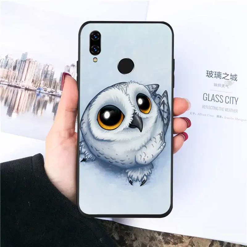 

Cute Animal Owl painting Phone Case For Huawei honor Mate P 10 20 30 40 Pro 10i 9 10 20 8 x Lite Luxury brand shell funda coque