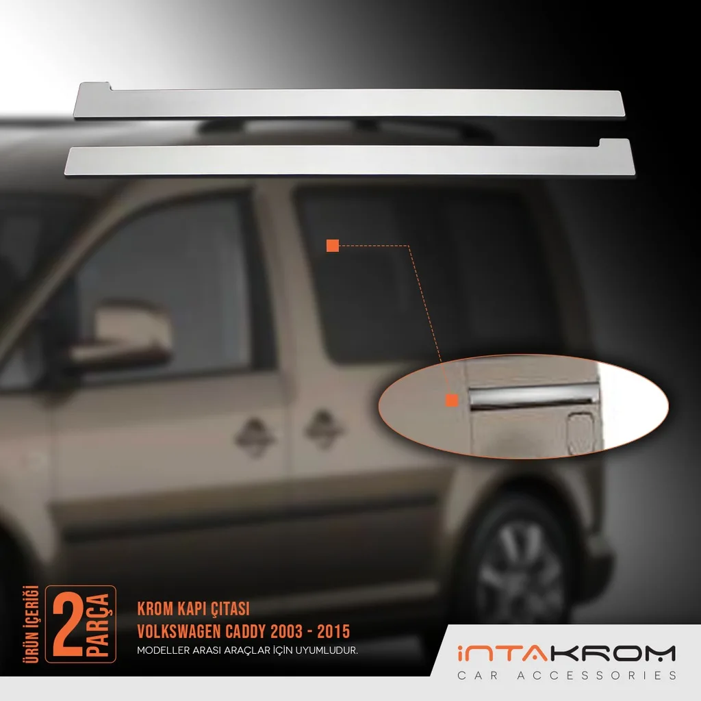 Подходит для Volkswagen Caddy раздвижная дверь Lath 2 шт. 2003- 2015 хромированные аксессуары