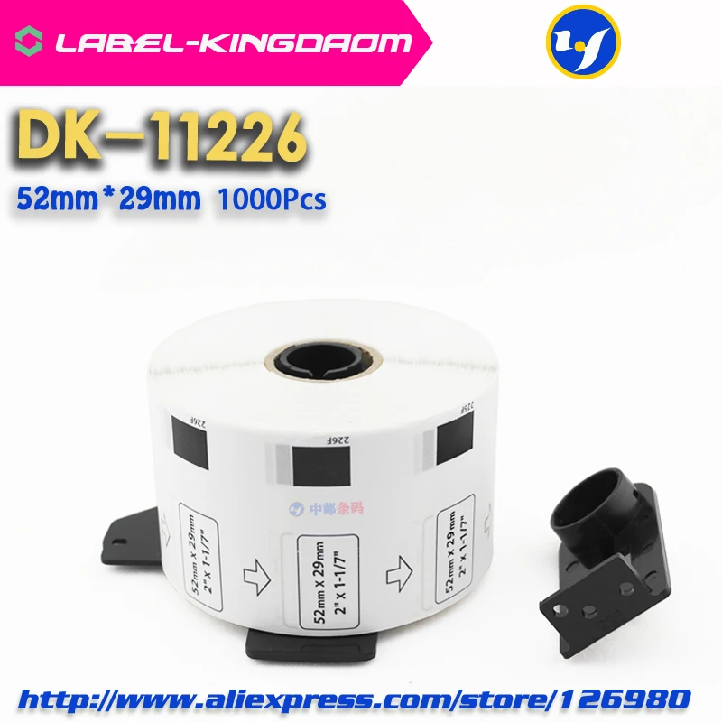 6 рулонов совместимых DK-11226 этикеткой 52 мм * 29 1000 шт. совместимы с принтером Brother Label